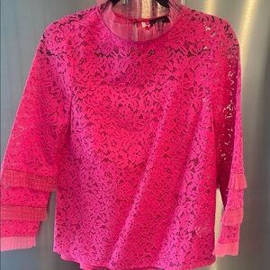 J. Crew Pink Boxy Blouse with Long Sleeves